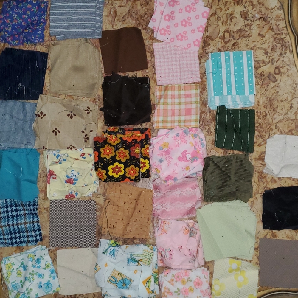 Old pieces of quilts